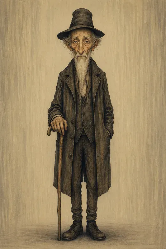 Moody Whimsical Storybook Character Art
