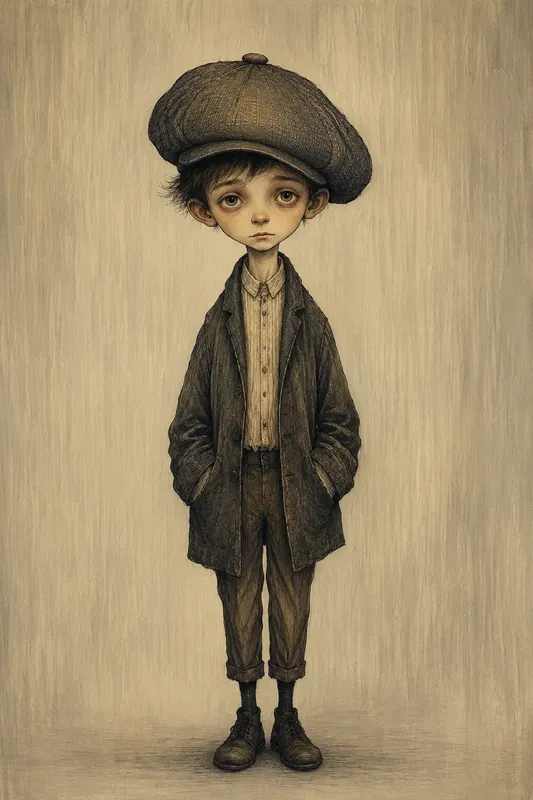 Moody Whimsical Storybook Character Art