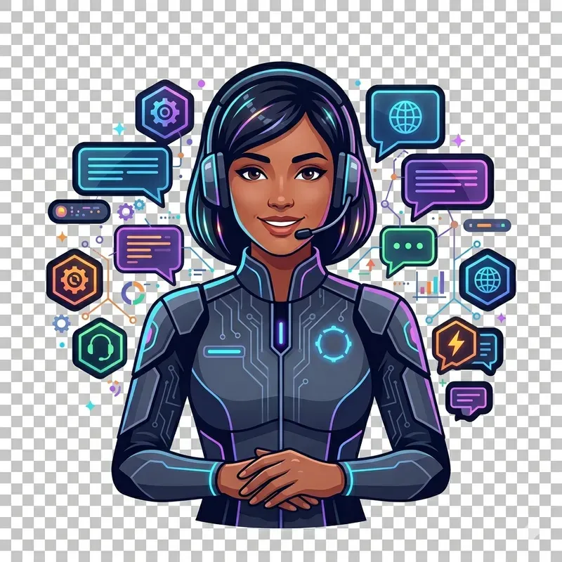 Chatbot Avatar Support Vectors