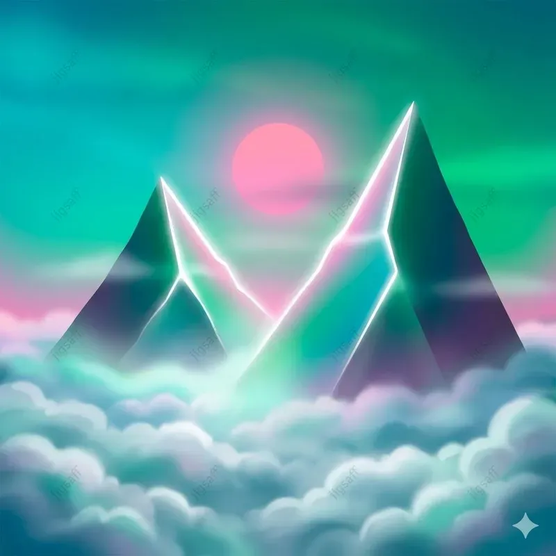 Neon Glow Dreamcore Digital Paintings