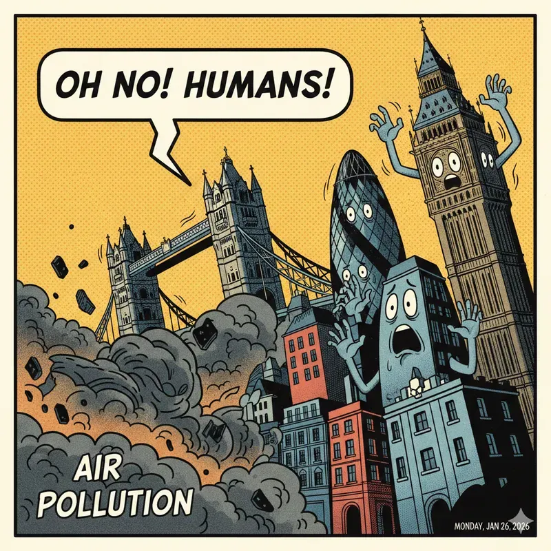 Satirical City Crisis Cartoon Psas