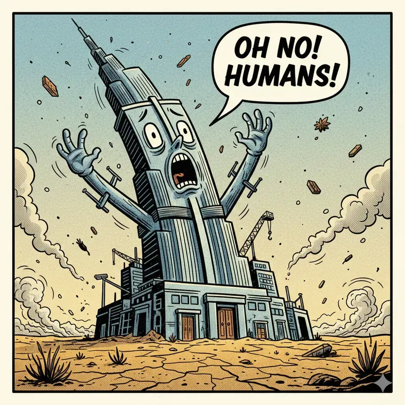 Satirical City Crisis Cartoon Psas