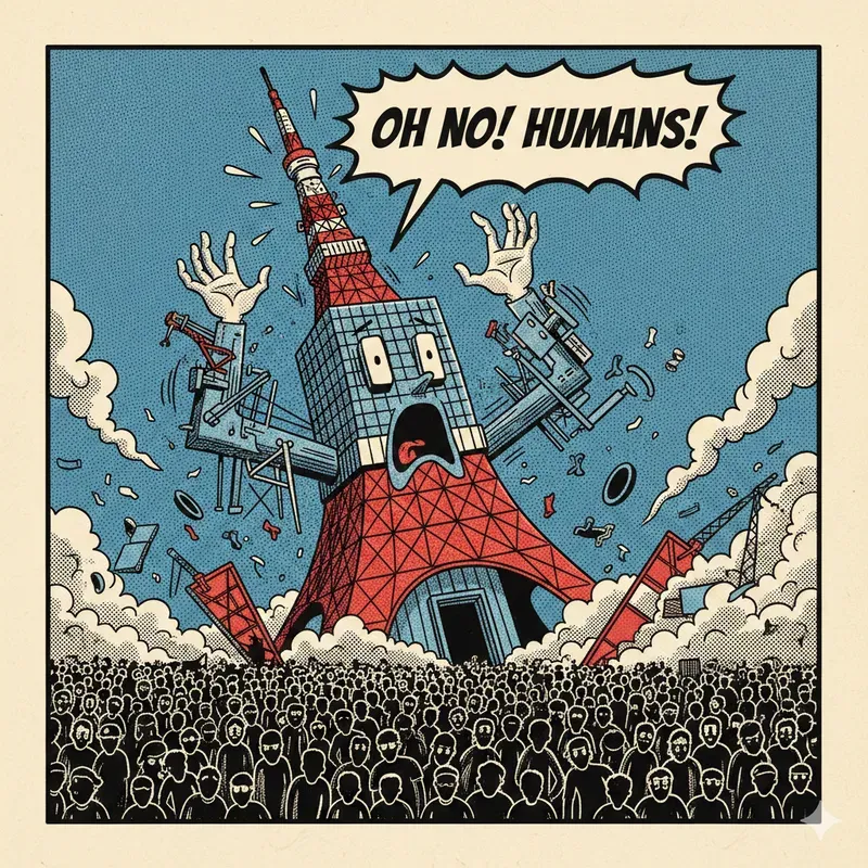 Satirical City Crisis Cartoon Psas