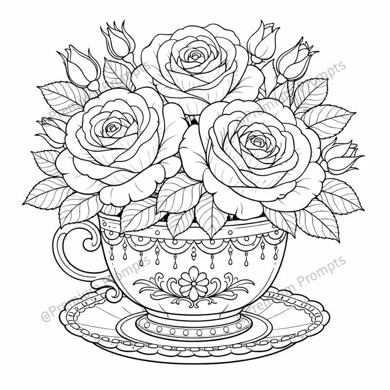 Coloring Beautifully Floral Compositions