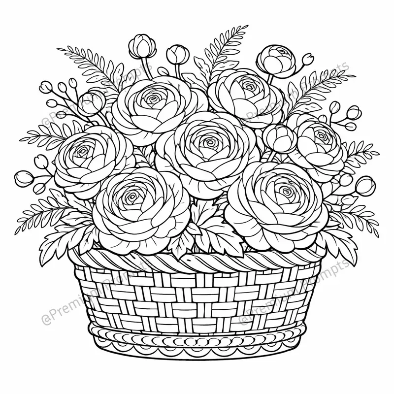 Coloring Beautifully Floral Compositions