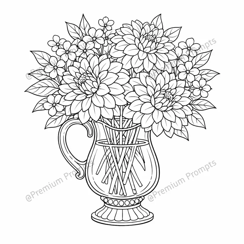 Coloring Beautifully Floral Compositions