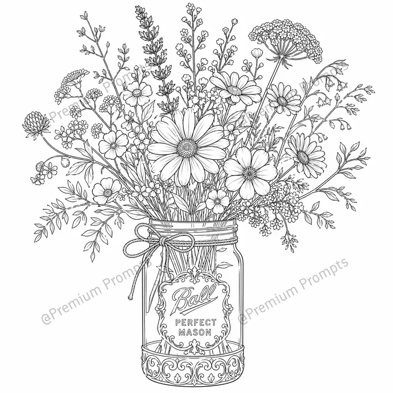 Coloring Beautifully Floral Compositions