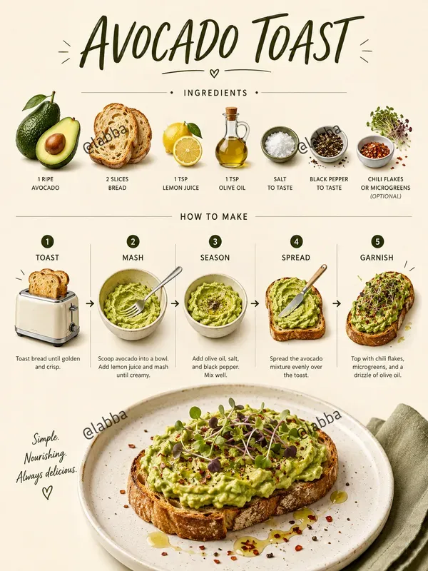 Stylish Culinary Recipe Infographics