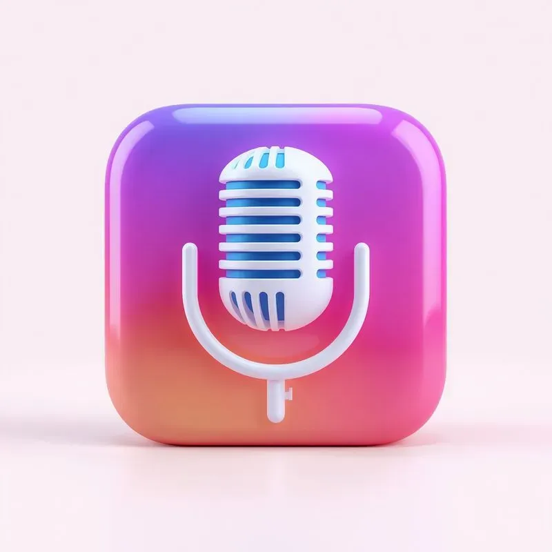 3D Cartoon Social Media Icons
