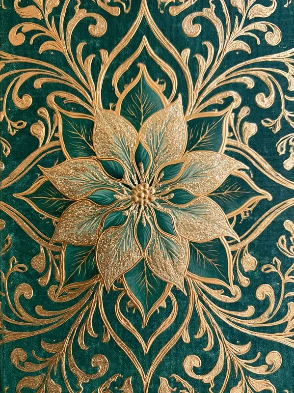 Gold Foil Christmas Junk Journal Pages