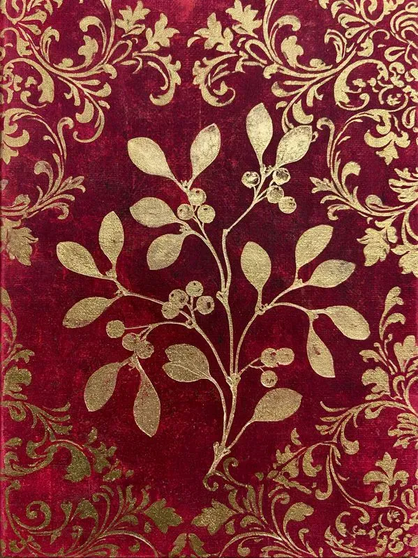 Gold Foil Christmas Junk Journal Pages