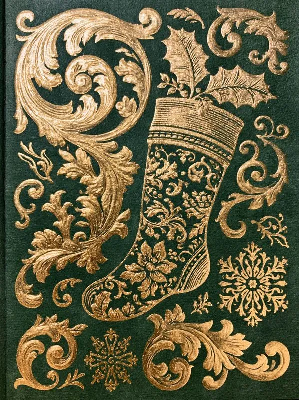 Gold Foil Christmas Junk Journal Pages