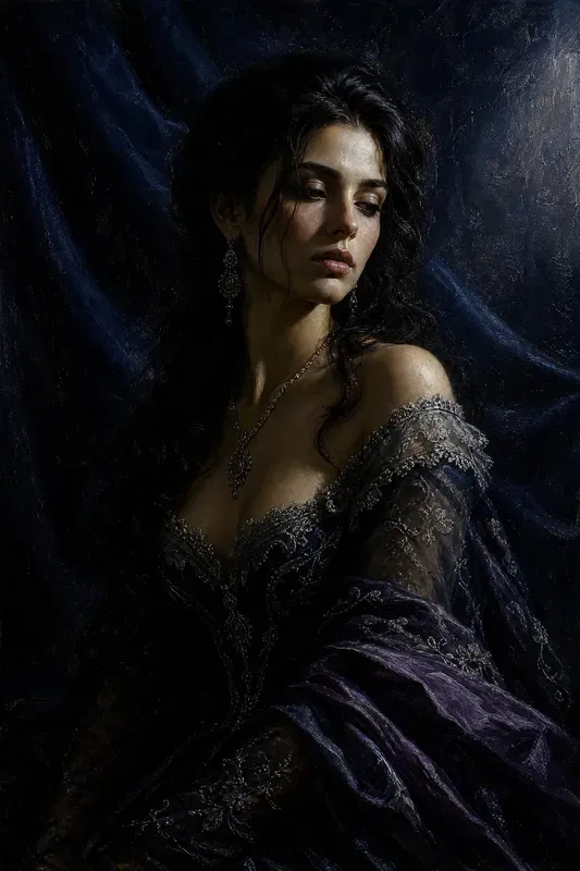 Oil Paintings Chiaroscuro Portraits