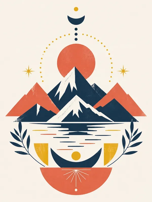 Abstract Geometric African Wall Art