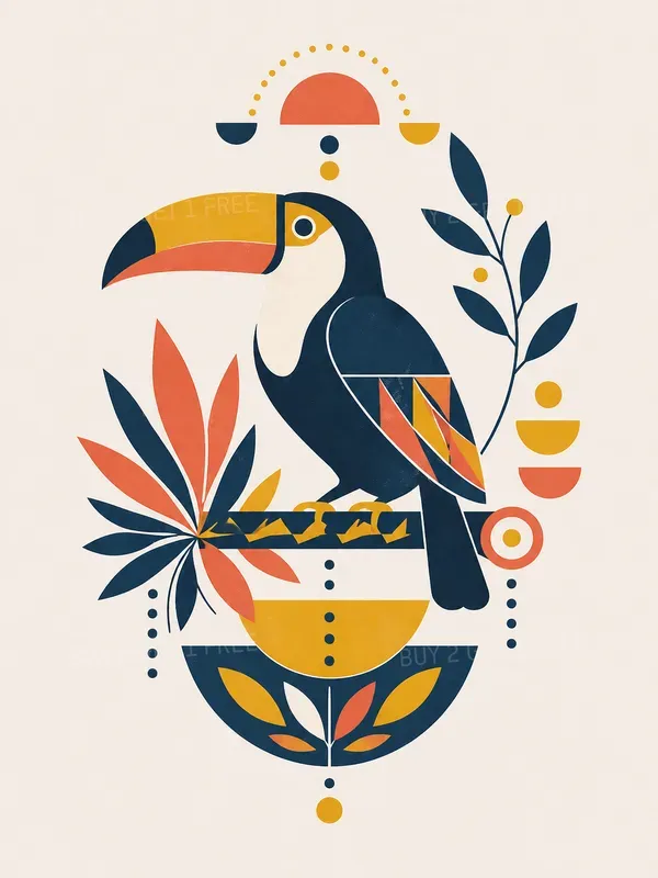 Abstract Geometric African Wall Art