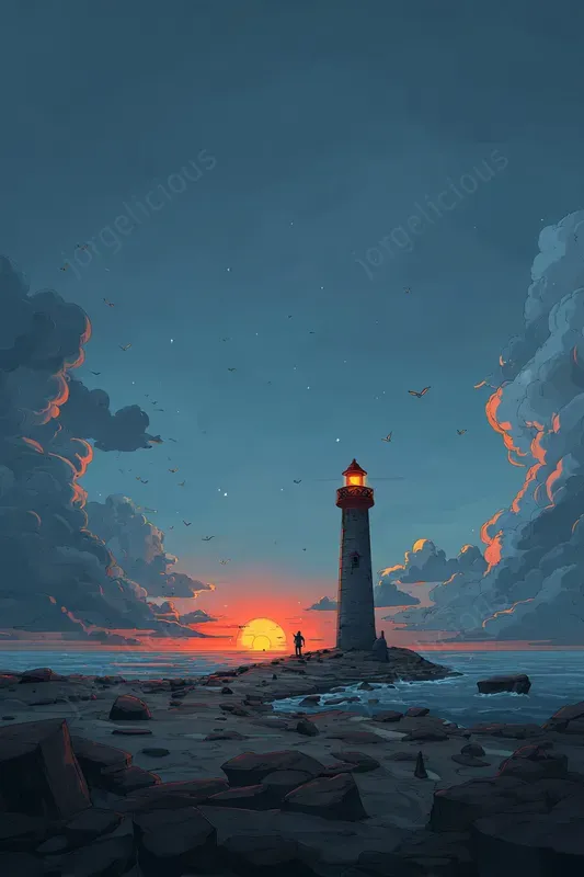 Cinematic Landscape Poster Illustrations