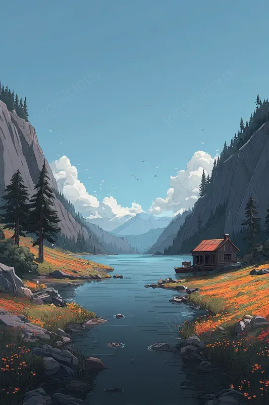 Cinematic Landscape Poster Illustrations
