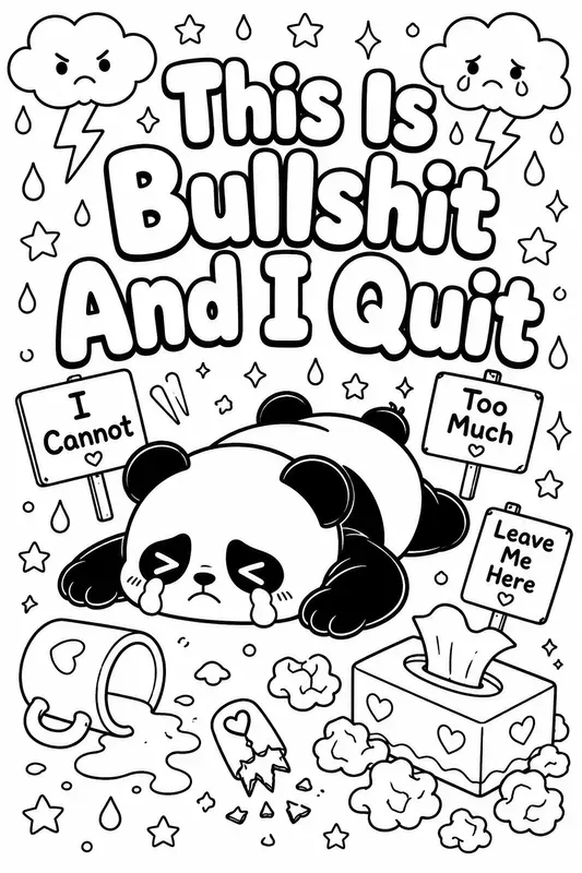Cute But Rude Coloring Book Pages