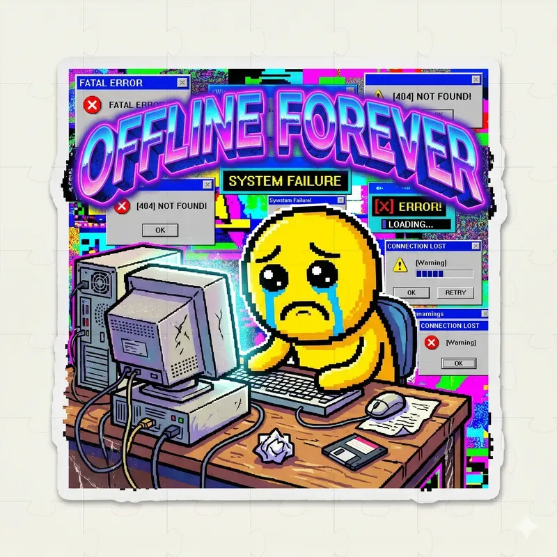 Y2k Webcore Sticker Generator