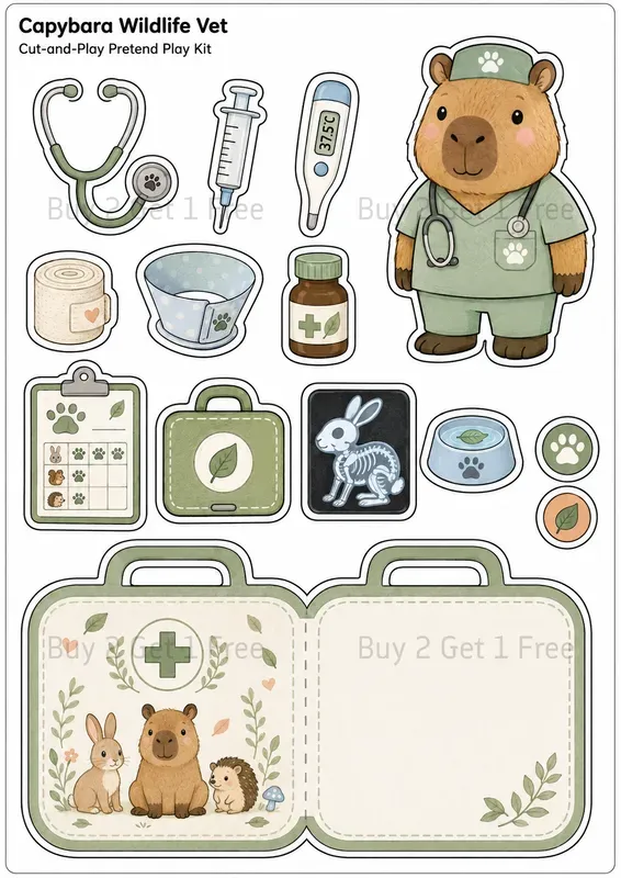Printable Cutandplay Pretend Play Kits