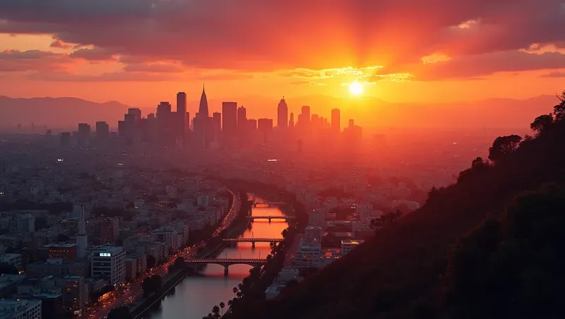 Cities At Sunset