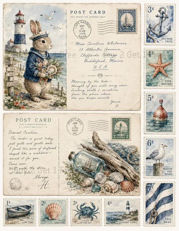 Western Postcard Postage Stamps