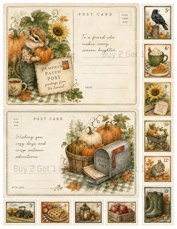 Western Postcard Postage Stamps