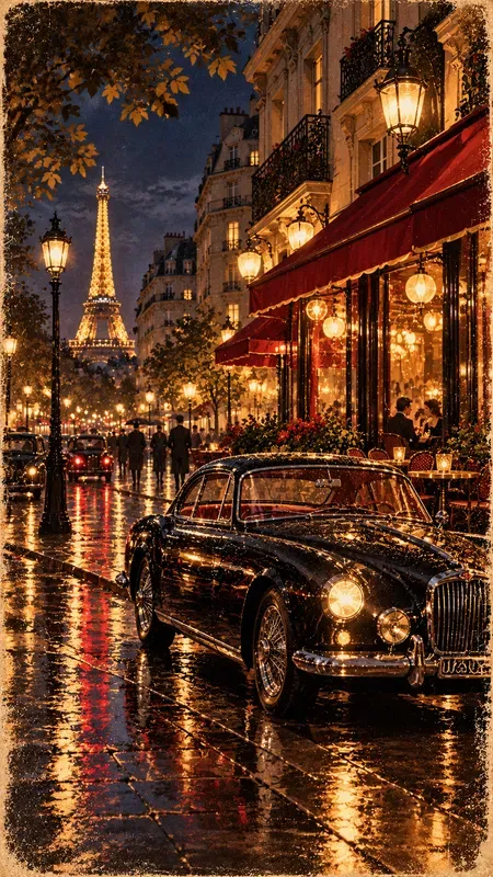 Cinematic Paris Glamour Posters