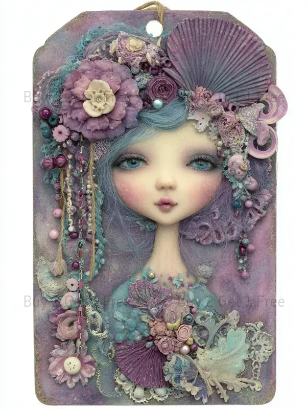 Summer Mermaid Coastal Product Tags