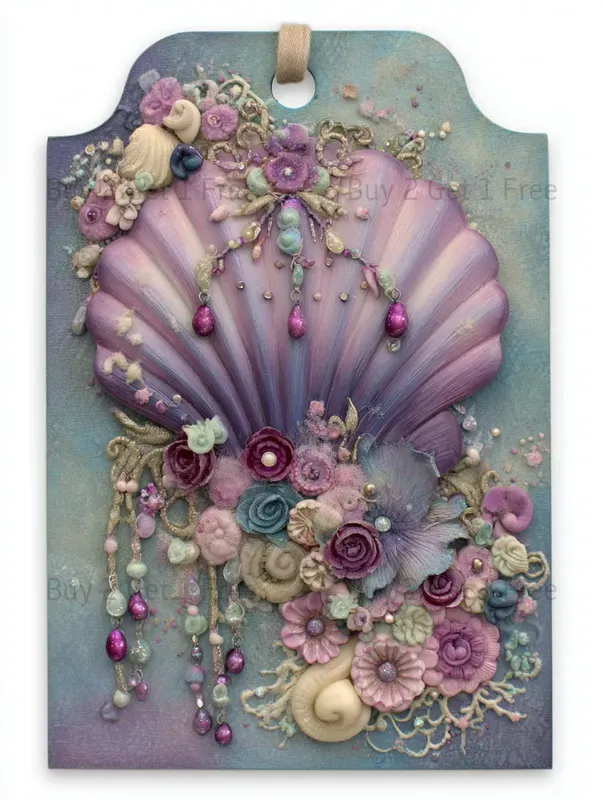 Summer Mermaid Coastal Product Tags