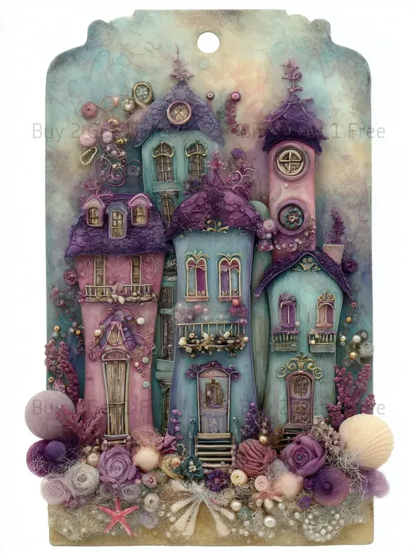 Summer Mermaid Coastal Product Tags