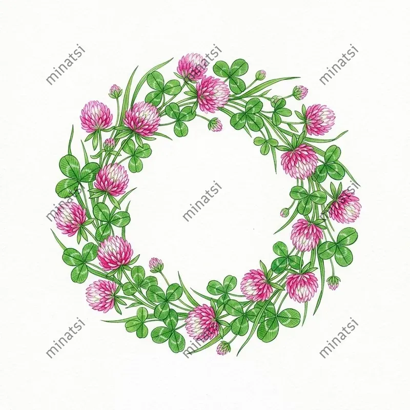 Minimalist Watercolor Wreath Art