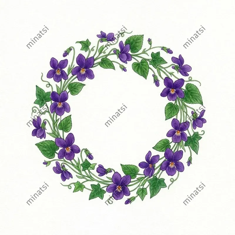 Minimalist Watercolor Wreath Art