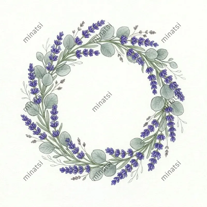 Minimalist Watercolor Wreath Art