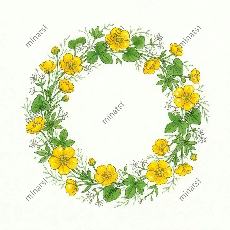 Minimalist Watercolor Wreath Art