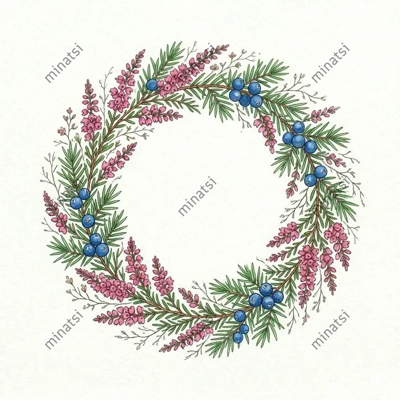 Minimalist Watercolor Wreath Art