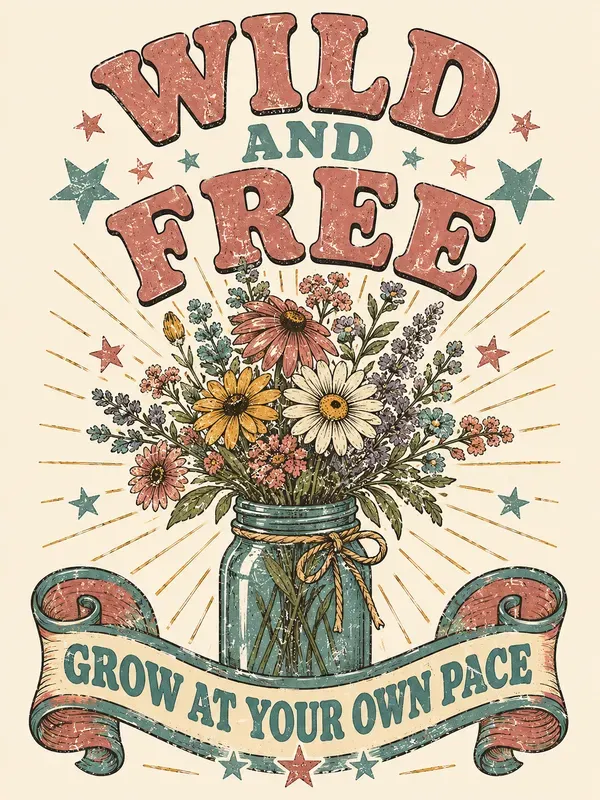 Retro Botanical Flower Quote Shirts