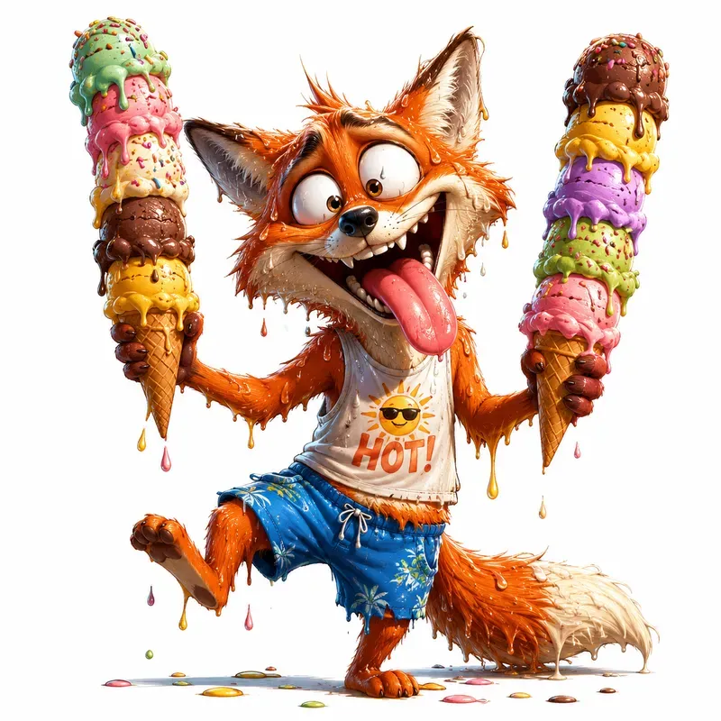 Funny Heatwave Cartoon Animals