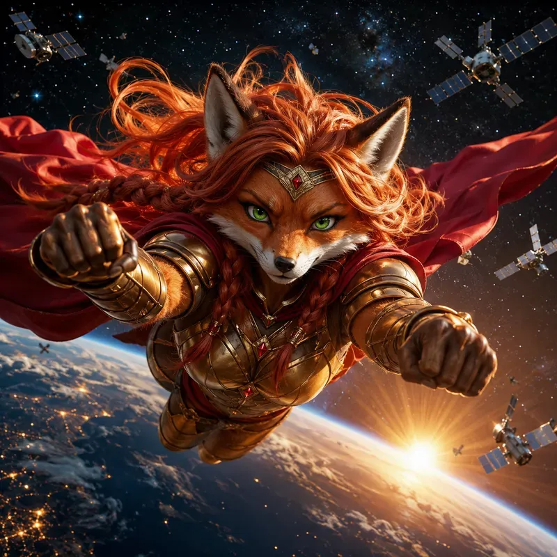 Epic Animal Superheroes In Space