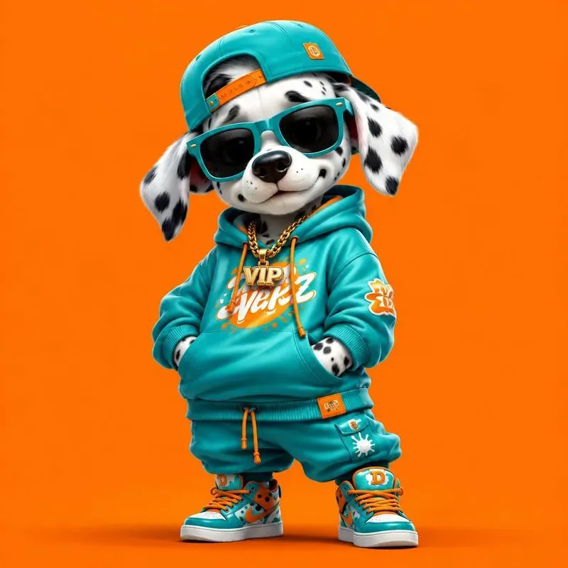 4K Vibrant Cartoon Urban Animals