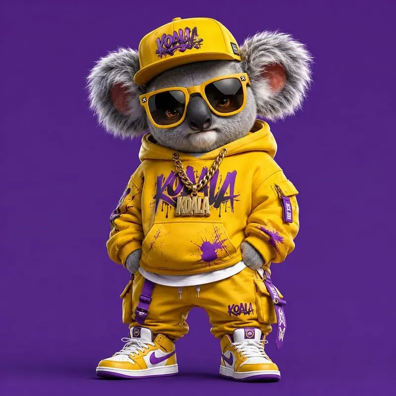 4K Vibrant Cartoon Urban Animals