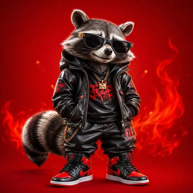 4K Vibrant Cartoon Urban Animals