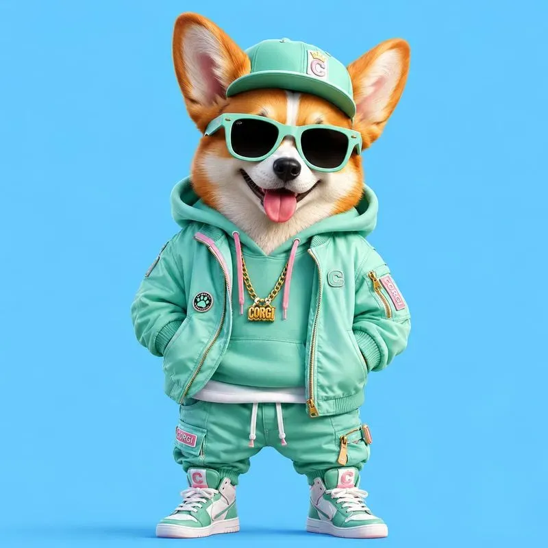 4K Vibrant Cartoon Urban Animals