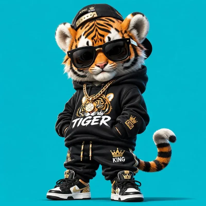 4K Vibrant Cartoon Urban Animals