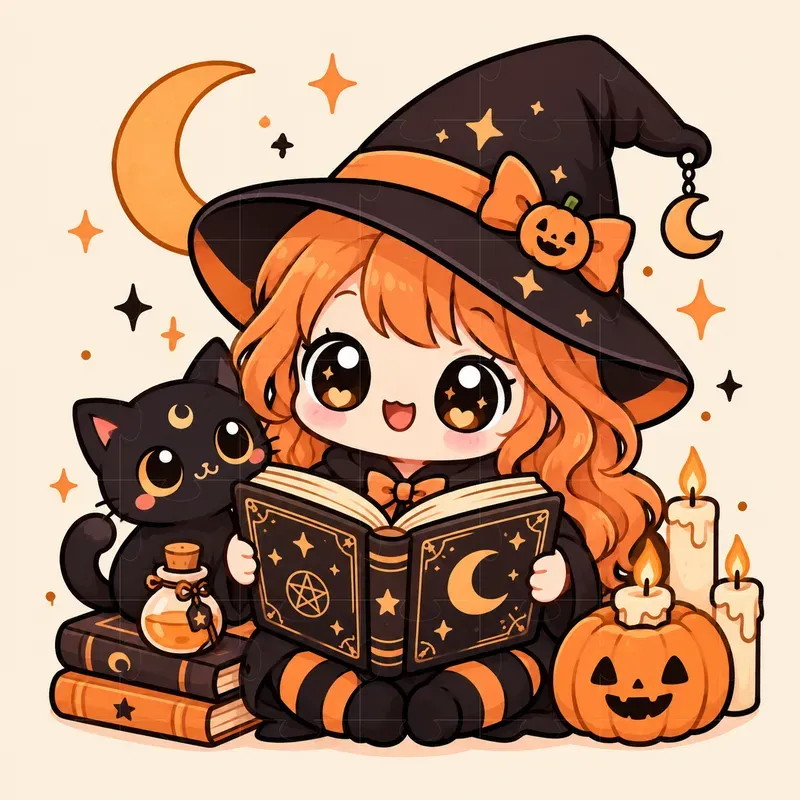 Cute Spooky Halloween Kawaii Art