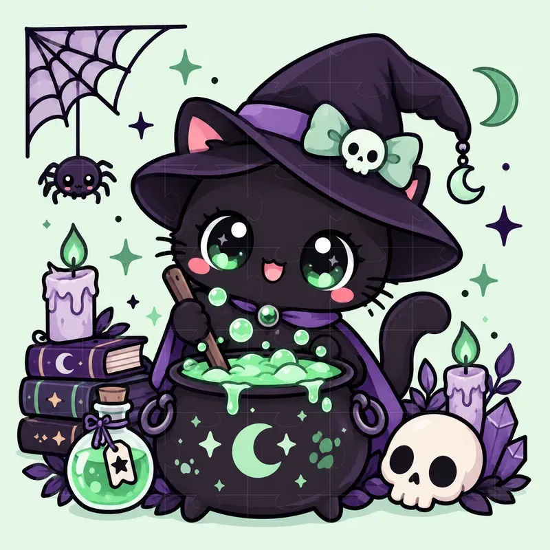 Cute Spooky Halloween Kawaii Art