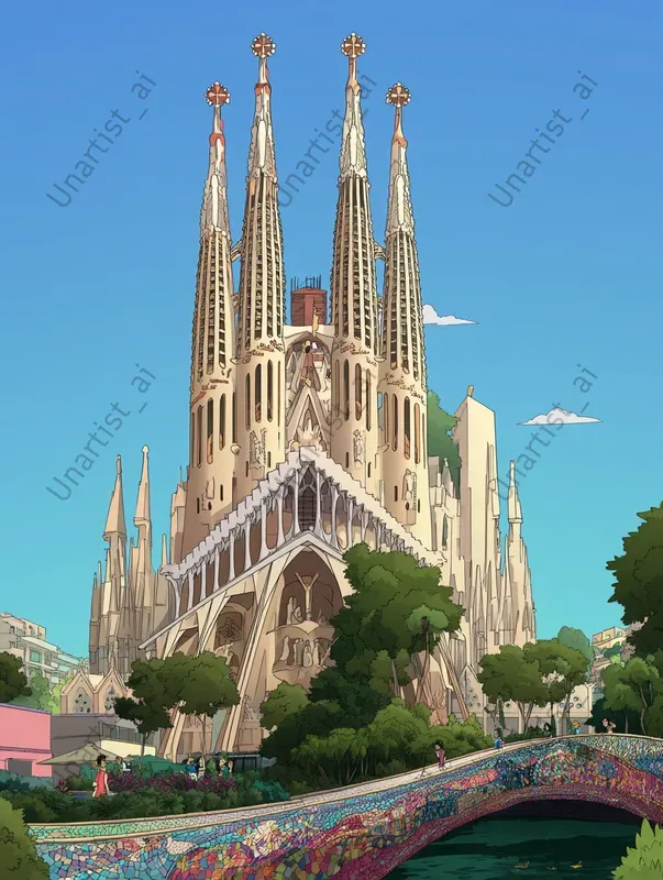 Simpson Landmark City Illustrations