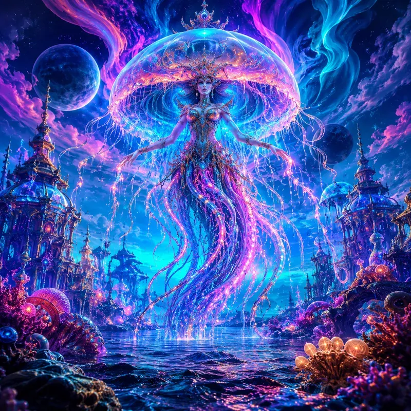 Psychedelic Neon Horror Dreams