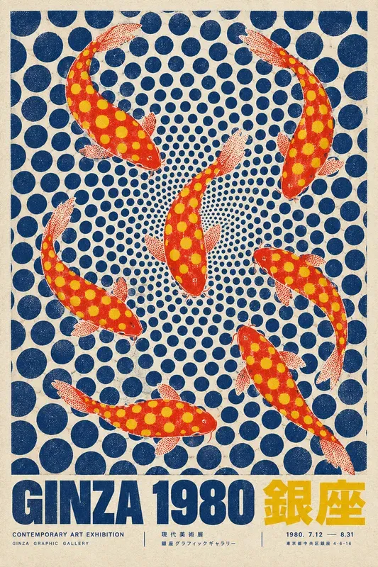 Avant Garde Polka Dot Exhibition Posters