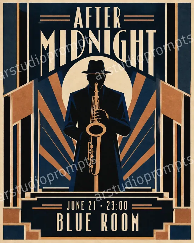 Art Deco Central Axis Posters